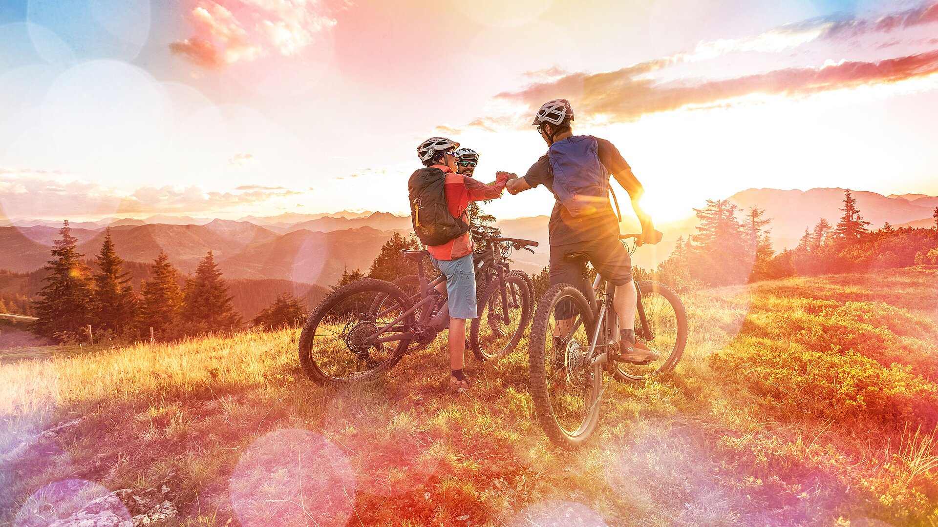 Pure joy, vacation fun and mountain experience with e-mountain biking in Flachau in the Salzburg mountains